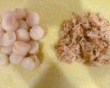 ベビーホタテと塩昆布の炊き込みご飯作り方1写真