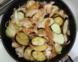 ナスと玉ねぎで！鶏の生姜焼き風作り方7写真