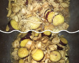 鶏もも肉とさつま芋ときのこの甘辛ゴマ炒め作り方6写真