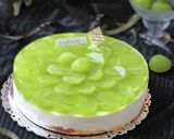 シャインマスカットのレアチーズケーキ作り方32写真