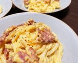 濃厚！カルボナーラうどん作り方6写真