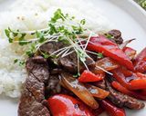 屋台の味!牛肉とパプリカのペッパー炒め作り方5写真
