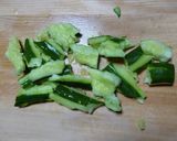 ヨウサマの減塩胡瓜とカニカマの味噌和え作り方1写真