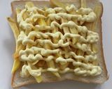 残り物フライドポテトでピザトースト作り方2写真