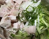 鶏ハムと胡瓜☆海苔の入った胡麻ドレ和え作り方1写真