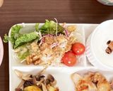 朝食❀鶏肉と秋を感じるキノコプレート 案作り方4写真