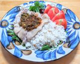 鶏もも肉の炊き込みご飯（海南鶏飯）作り方12写真