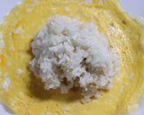 美味♪薄焼き卵で包む♪ちりめん山椒むすび作り方3写真