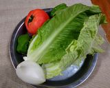 パン,ベーコン炒めてのせて我が家のサラダ作り方1写真