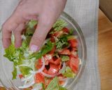 パン,ベーコン炒めてのせて我が家のサラダ作り方4写真
