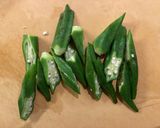 Basil Okra Salad作り方2写真