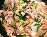 ねぎニラ大根と豚こまの中華あんかけ作り方3写真