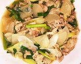 ねぎニラ大根と豚こまの中華あんかけ作り方4写真