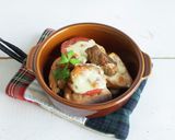まぐろほほ肉のトマトカレーでパングラタン作り方5写真