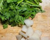 春菊と梨の糀和え作り方1写真