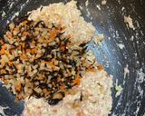 鶏挽肉　豆腐ハンバーグ和風根菜ひじき入り作り方6写真
