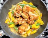町中華の鶏もも肉カレー炒め作り方7写真