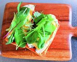 サラダチキンのせサラダトースト作り方5写真