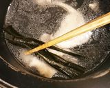 鶏皮de-麺スープ作り方2写真