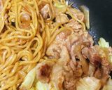 豚肉の三種ソースの焼きそば作り方3写真