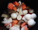 炊飯器で和風冷凍野菜ミックスの筑前煮作り方3写真