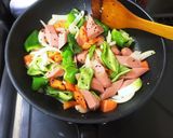 キャベツとソーセージの旨激辛サブジ作り方3写真