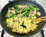 麺つゆで簡単＊豚肉と小松菜のとろみ炒め＊作り方7写真