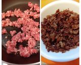 簡単炊飯器でホクホクさつま芋ご飯お肉入り作り方4写真