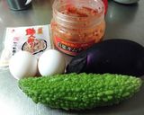 なすとゴーヤをたまごで合わせて♪作り方1写真