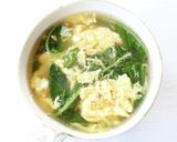 簡単に美味しい【空芯菜と卵の中華スープ】作り方4写真