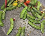 枝豆のスパイスソテー(サブジ)作り方3写真