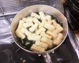 豆腐とわかめと油揚げの味噌汁作り方2写真