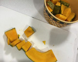 かぼちゃの胡麻味噌和え【レンジで簡単】作り方2写真