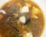 １歳１０ヶ月♪ひき肉とろとろ茄子の味噌汁作り方5写真