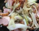 ベーコンと落花生と玉ねぎの炒め物作り方3写真