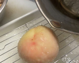 丸ごと白桃パフェと　白桃のパフェ作り方5写真