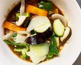 レンジ肉無豆腐簡単そばめし味野菜炒め作り方14写真