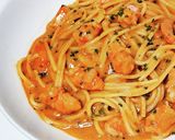 海老クリームパスタ作り方6写真