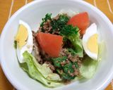 挽肉のごま風味ドレッシングサラダ作り方6写真