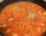 簡単♫鶏と茄子のトマト煮込み パスタ添え作り方12写真