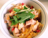 麺つゆで手抜き！我が家の親子丼作り方6写真