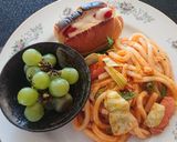 旨辛うどんとミニドックのランチ作り方7写真