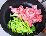 豚バラ肉と小松菜の塩ダレ炒め作り方2写真