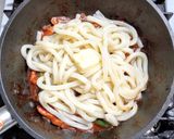 ハッシュドポークで焼きうどん作り方4写真