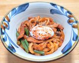 ハッシュドポークで焼きうどん作り方6写真