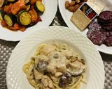 キャンベル缶チキンマッシュルームパスタ作り方6写真