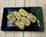 生姜とネギ入り卵焼き作り方8写真