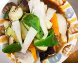 簡単醤油焼きそば味豚こま大根青椒肉絲風作り方13写真