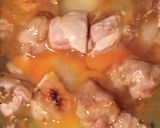 グリルで作る親子丼　真ん中に生卵の黄身作り方5写真