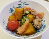 かぼちゃ克服!かぼちゃと夏野菜のそぼろ煮作り方10写真